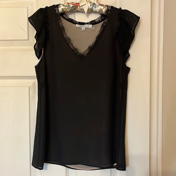 Lace Trim Blouse - Picture 1 of 5